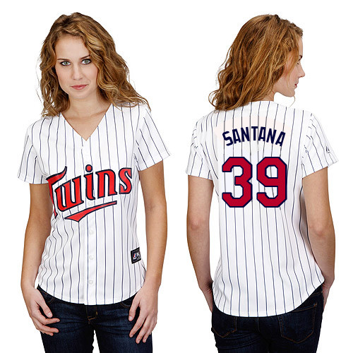 Danny Santana #39 mlb Jersey-Minnesota Twins Women's Authentic Home White Baseball Jersey
